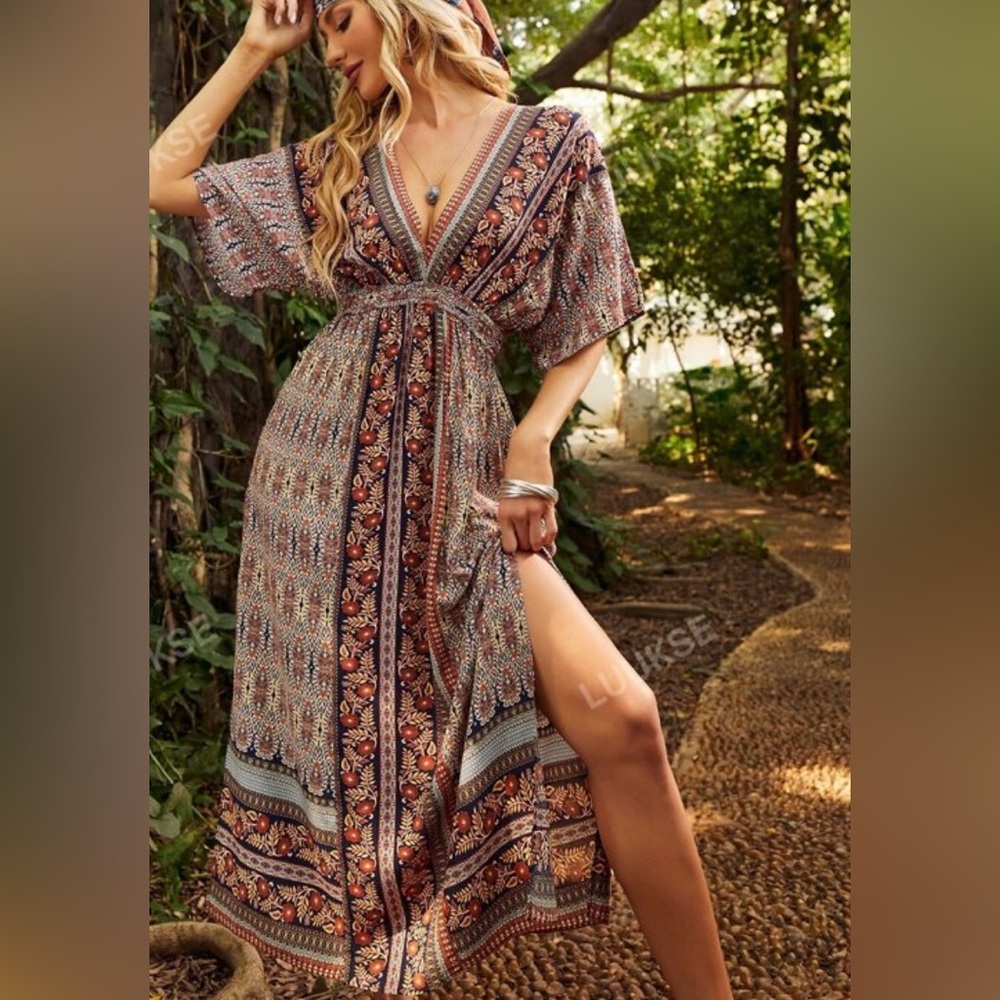 Bohemian Floral Maxi Dress